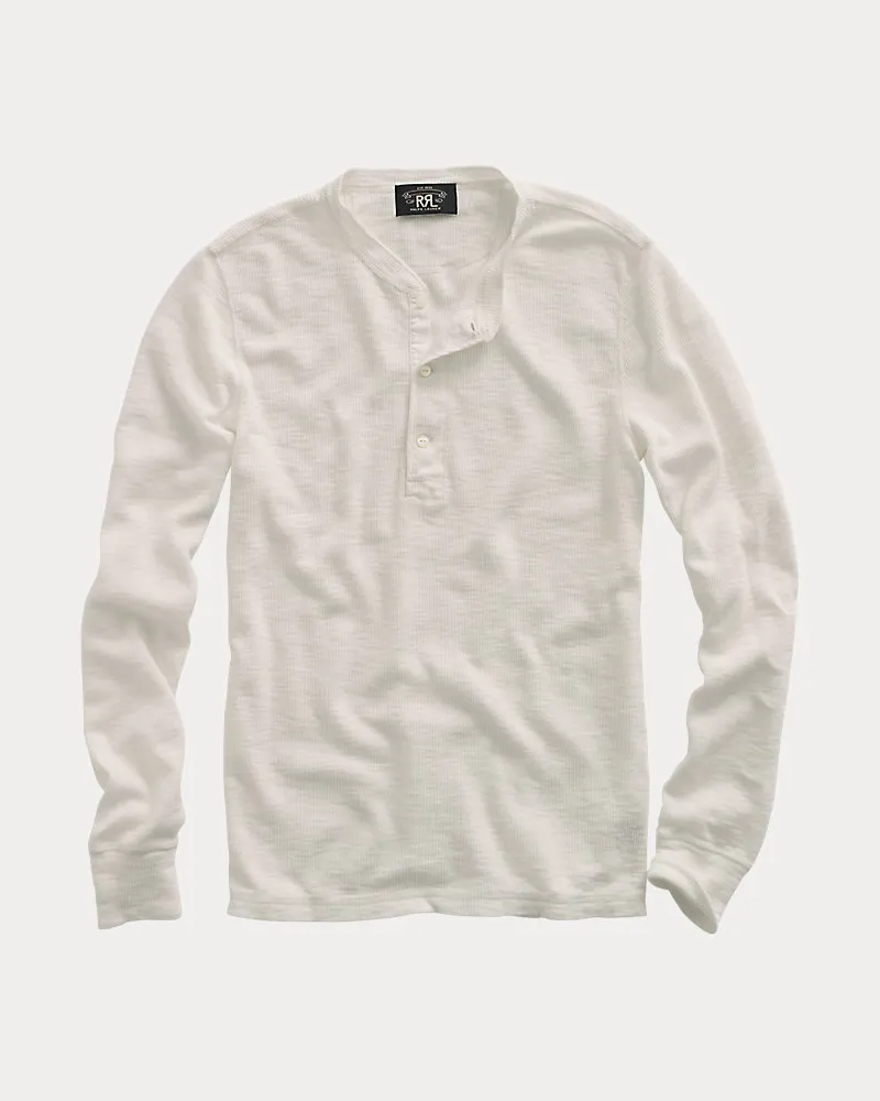 Ralph Lauren Waffelstrick-Henley White