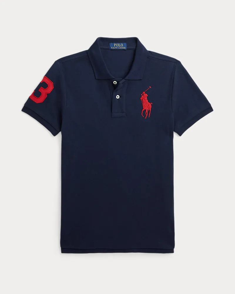 Ralph Lauren Slim-Fit Polohemd aus Baumwollpiqué Blue