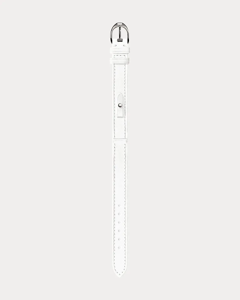 Ralph Lauren Mini-Stirrup-Armband aus Kalbsleder White