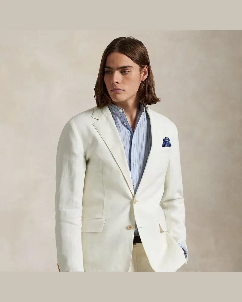 Ralph Lauren Modern-Fit Leinen-Anzugjacke Polo Soft Cream