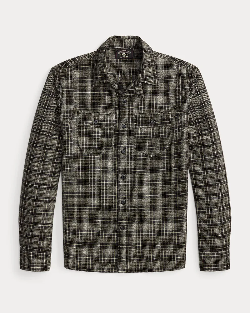 Ralph Lauren Kariertes Arbeitshemd aus Twill Grey