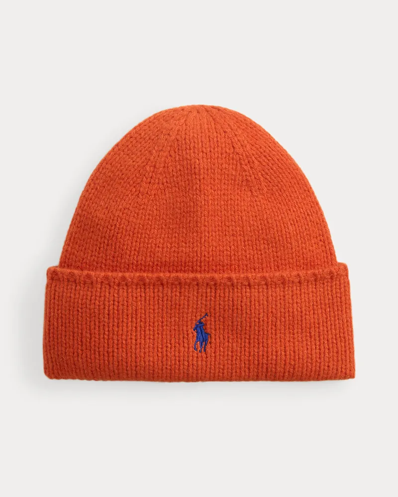Ralph Lauren Strickmütze aus Wolle Orange