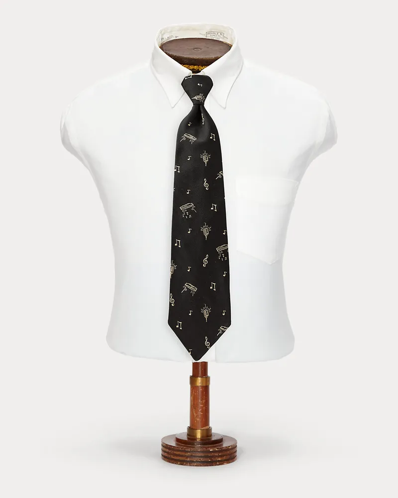 Ralph Lauren Handgefertigte Seidenkrawatte Black