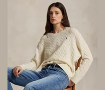 Woll-Kaschmir-Pullover mit Zopfmuster