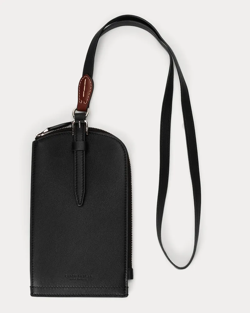 Ralph Lauren Pochette aus Kalbsleder Black