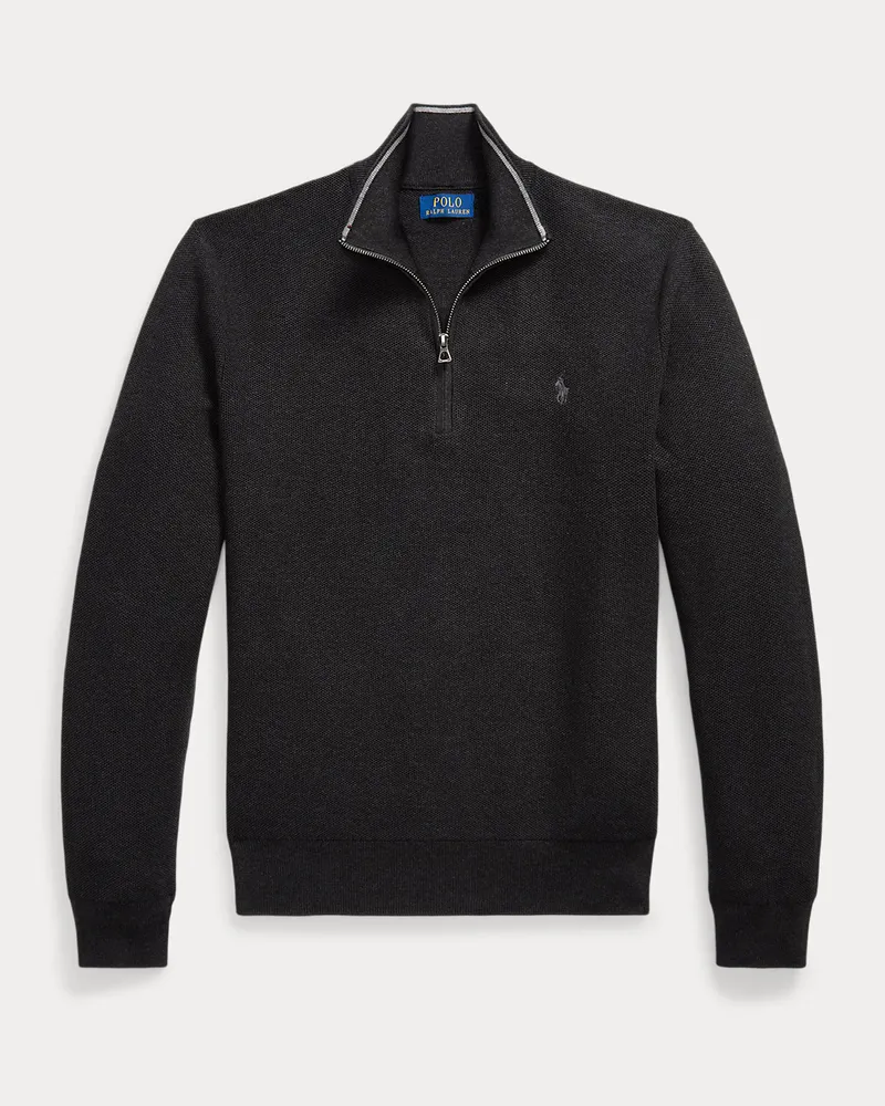 Ralph Lauren Pullover aus Baumwollpiqué Grey