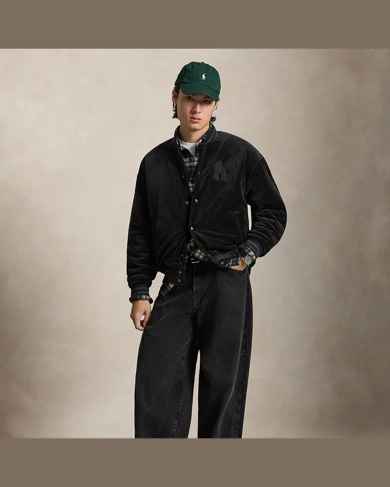 Ralph Lauren Veloursjacke Polo  Ralph Lauren Lauren Yankees Black