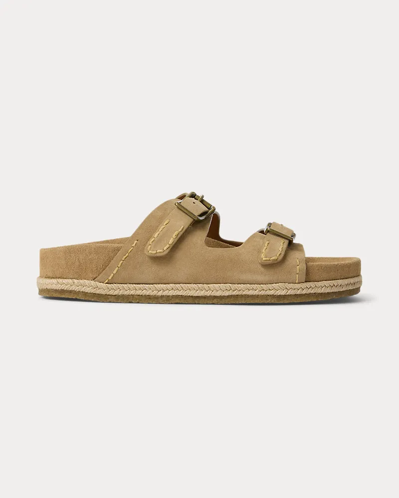 Ralph Lauren Sandale Turbach aus Wildleder Cream