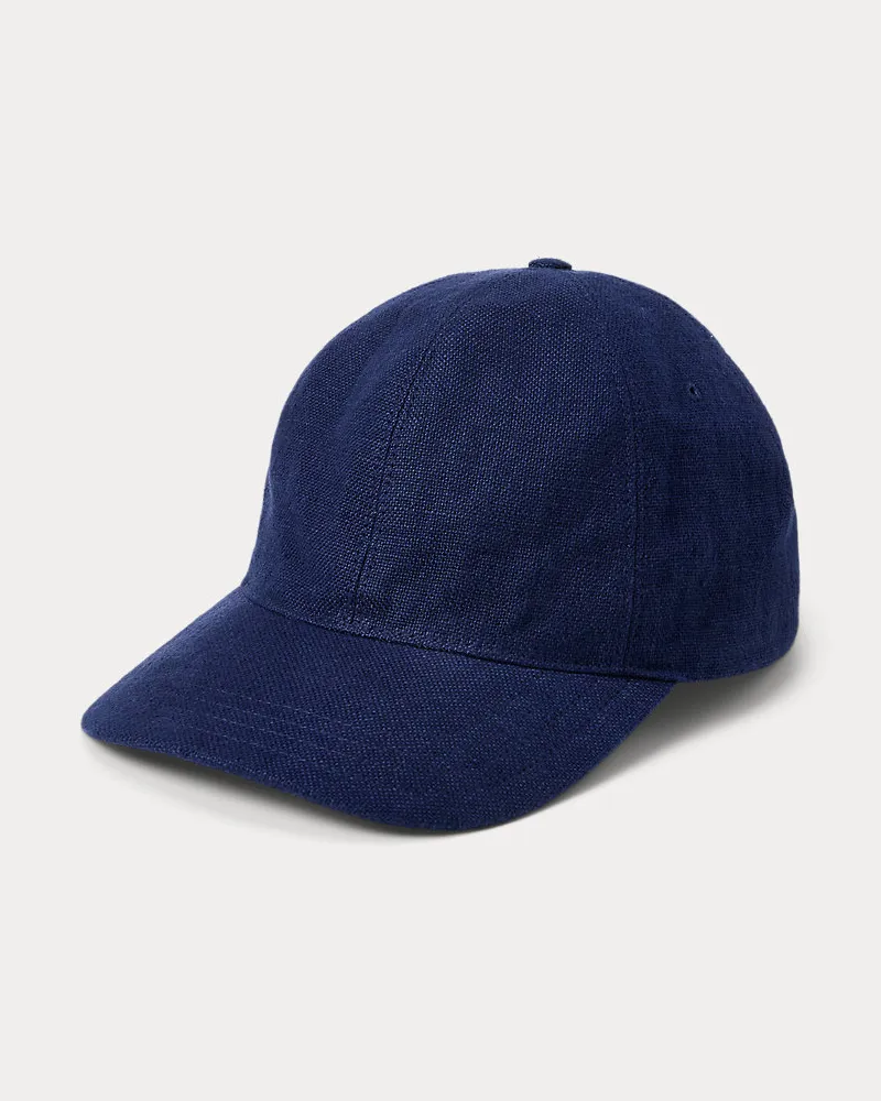 Ralph Lauren Baseballkappe aus Leinen Blue