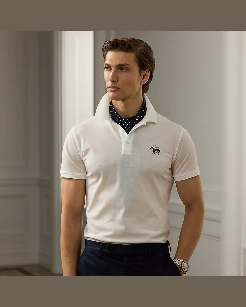 Ralph Lauren Custom-Slim-Fit Poloshirt aus Piqué White