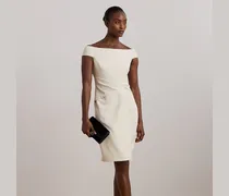 Schulterfreies Cocktailkleid aus Crêpe