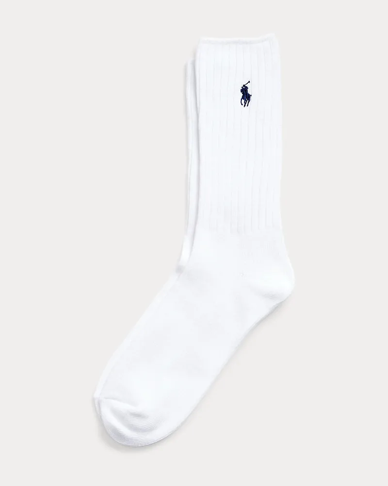 Ralph Lauren Crew-Socken aus Baumwollmischung White