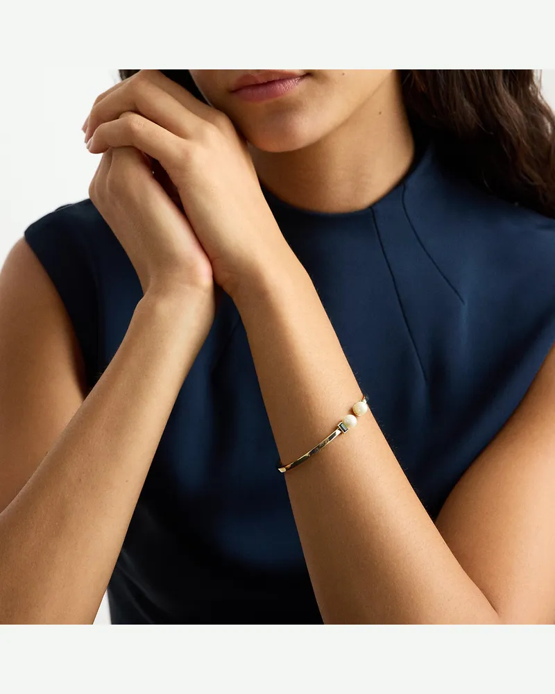 Ralph Lauren Strukturierte, vergoldete Pavé-Armspange Gold