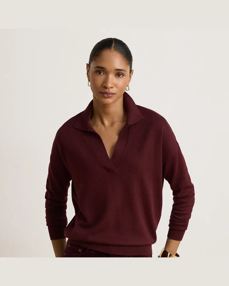 Ralph Lauren Polo-Pullover aus Baumwolle und Modal Red