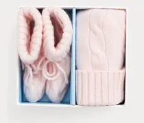 Kaschmirmütze und Babyschuhe im Set