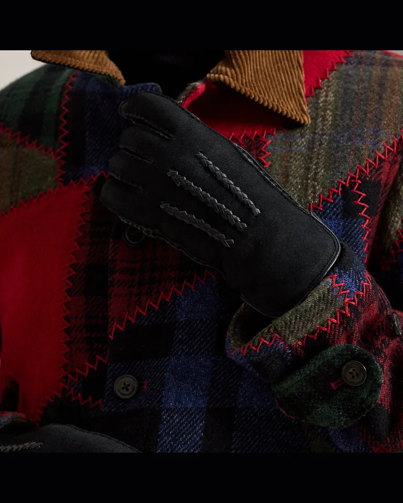 Ralph Lauren Lammfellhandschuhe Black