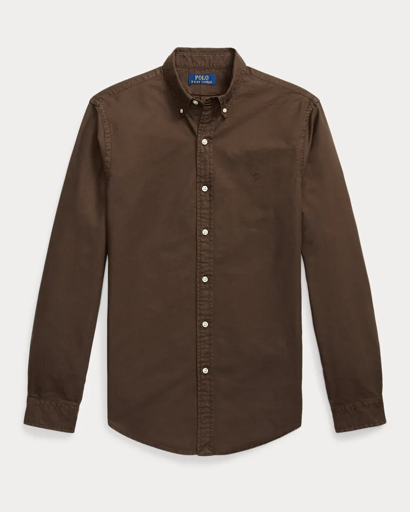 Ralph Lauren Gefärbtes Slim-Fit Oxfordhemd Brown