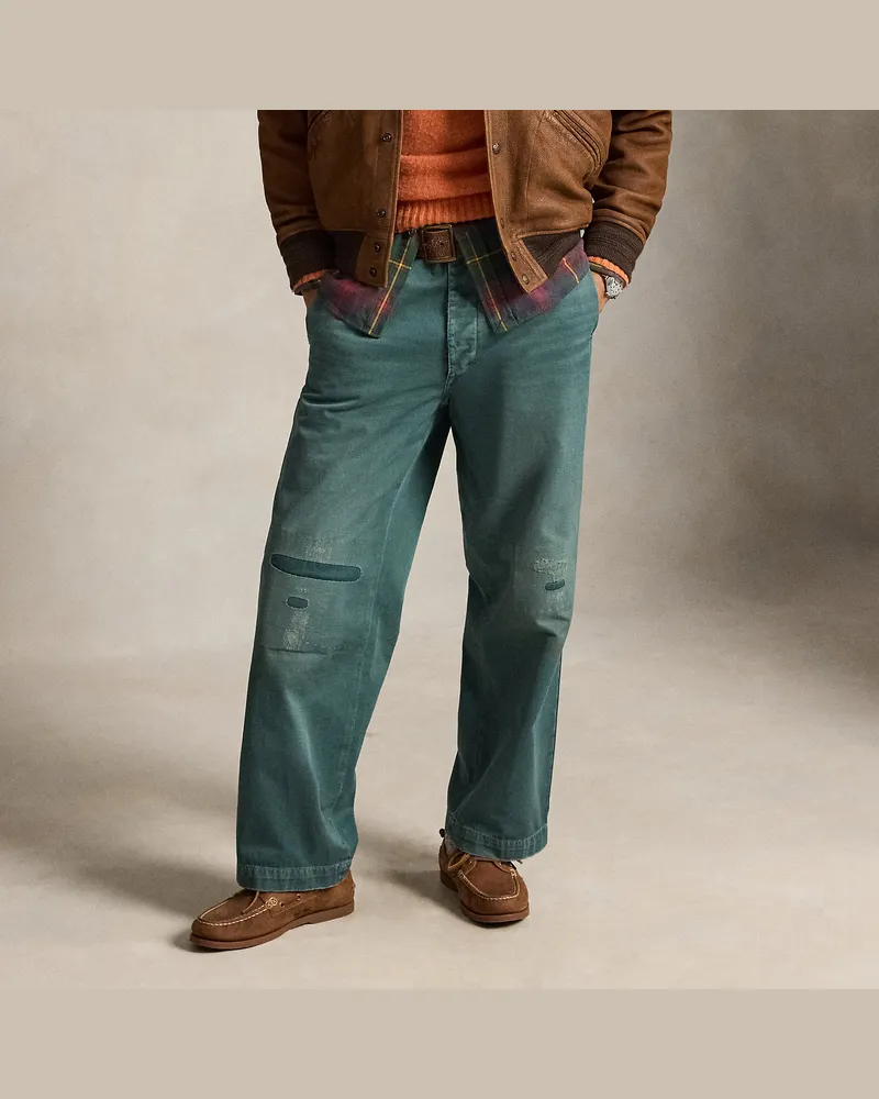 Ralph Lauren Big-Fit Chinohose im Repaired-Look Green