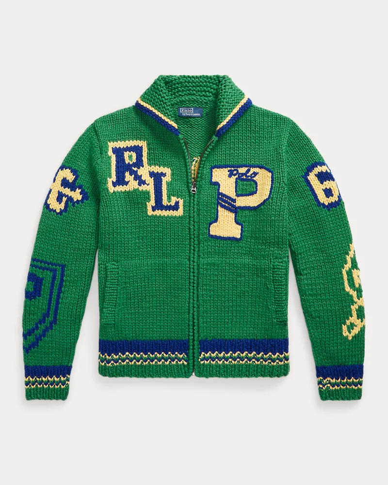 Ralph Lauren Wollpullover im Collegestil Green
