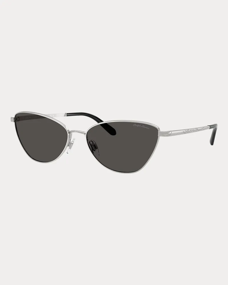 Ralph Lauren Rechteckige Western-Sonnenbrille Silver