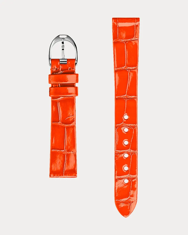 Ralph Lauren Uhrenarmband Rl 888 Aus Alligatorleder Orange