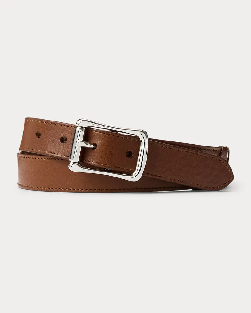 Ralph Lauren Ledergürtel mit Ziernähten Brown