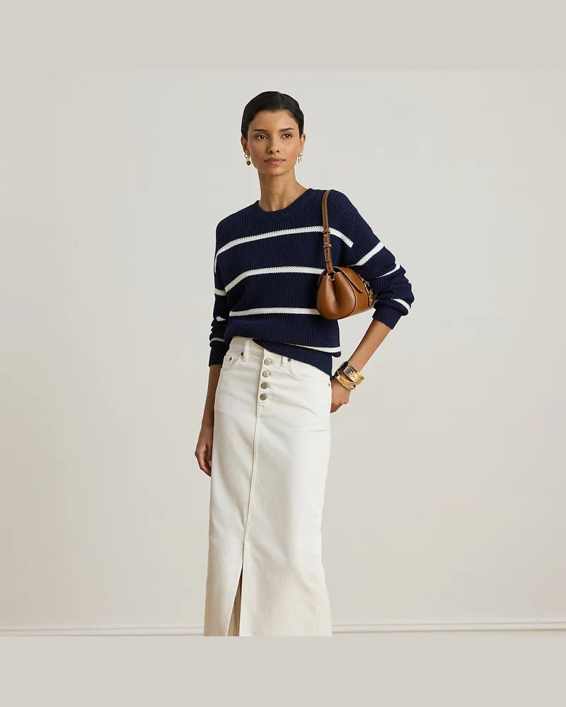 Ralph Lauren Denim-Midirock White