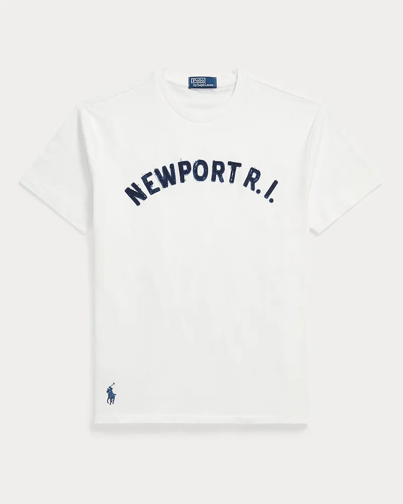 Ralph Lauren Classic-Fit Jersey-T-Shirt mit Grafik White