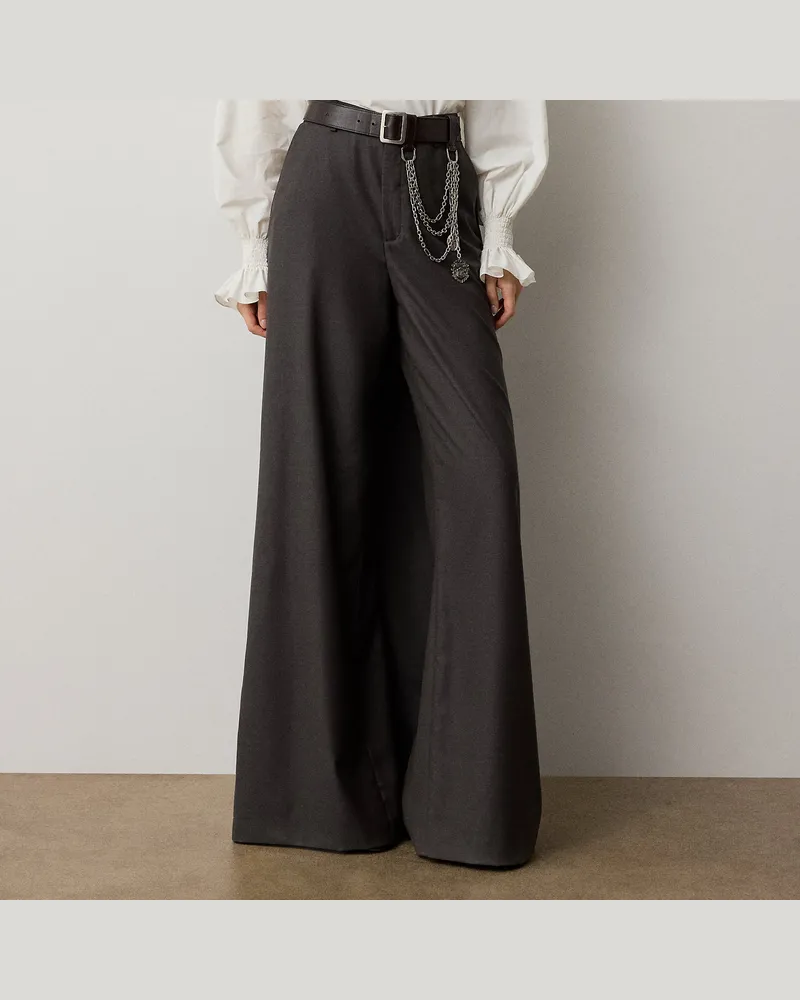 Ralph Lauren Hose Elba aus Wolle und Seide Brown