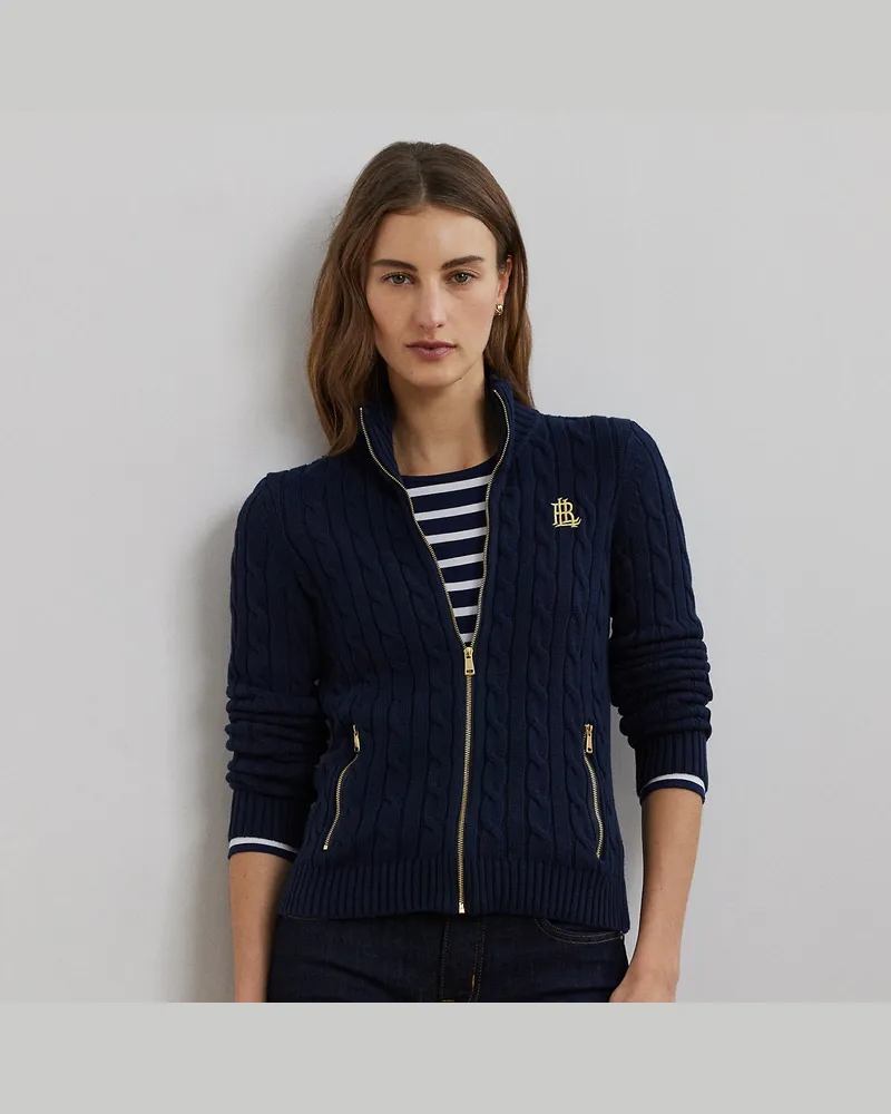 Ralph Lauren Jacke mit Zopfmuster Blue