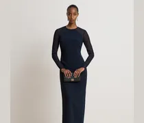Langärmliges Abendkleid aus Crêpe