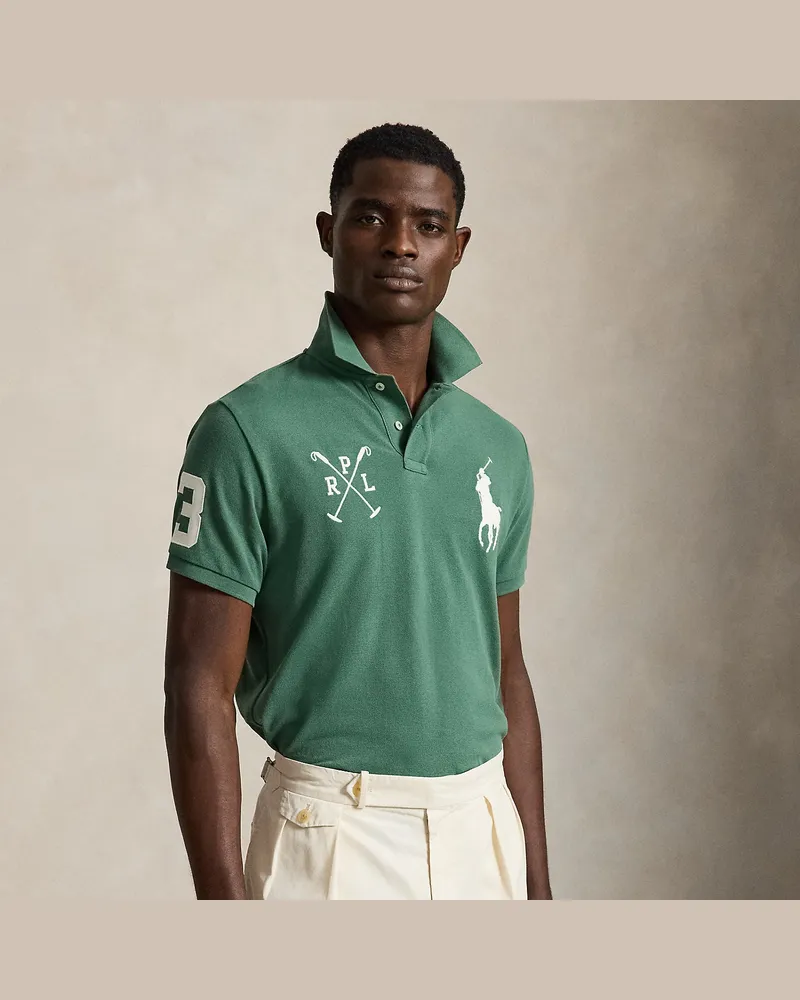 Ralph Lauren Custom-Slim-Fit Poloshirt mit Big Pony Green