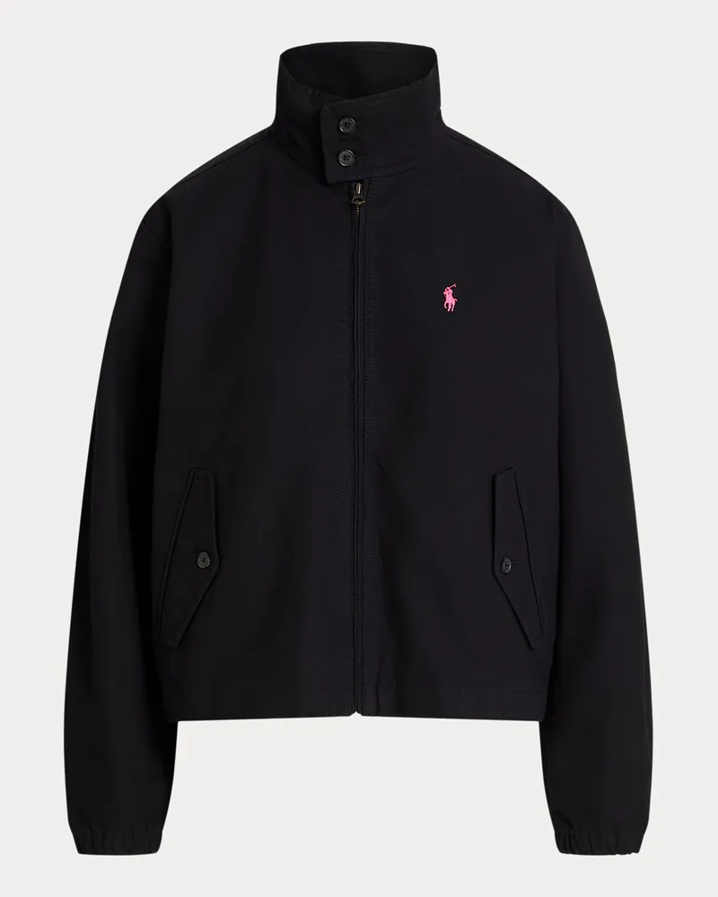 Ralph Lauren Baumwollsegeltuch-Jacke mit Pink Pony Black