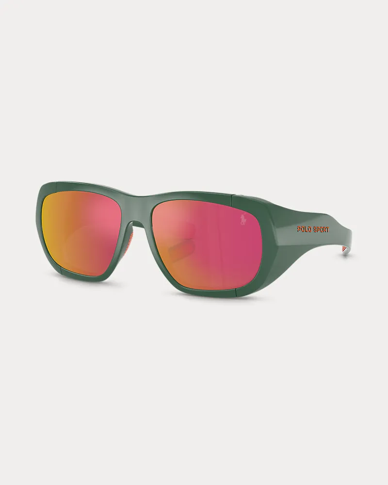 Ralph Lauren Verspiegelte Sonnenbrille Polo Sport Green