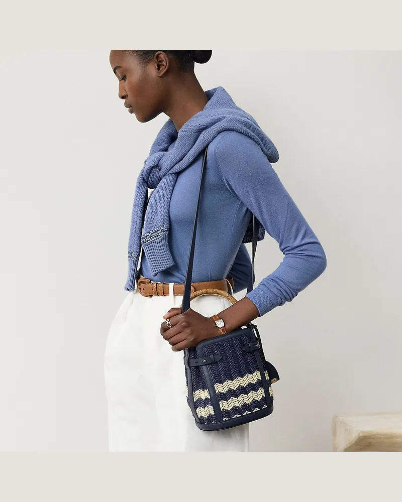 Ralph Lauren Die kleine Beuteltasche  Ralph Lauren aus Bast Blue