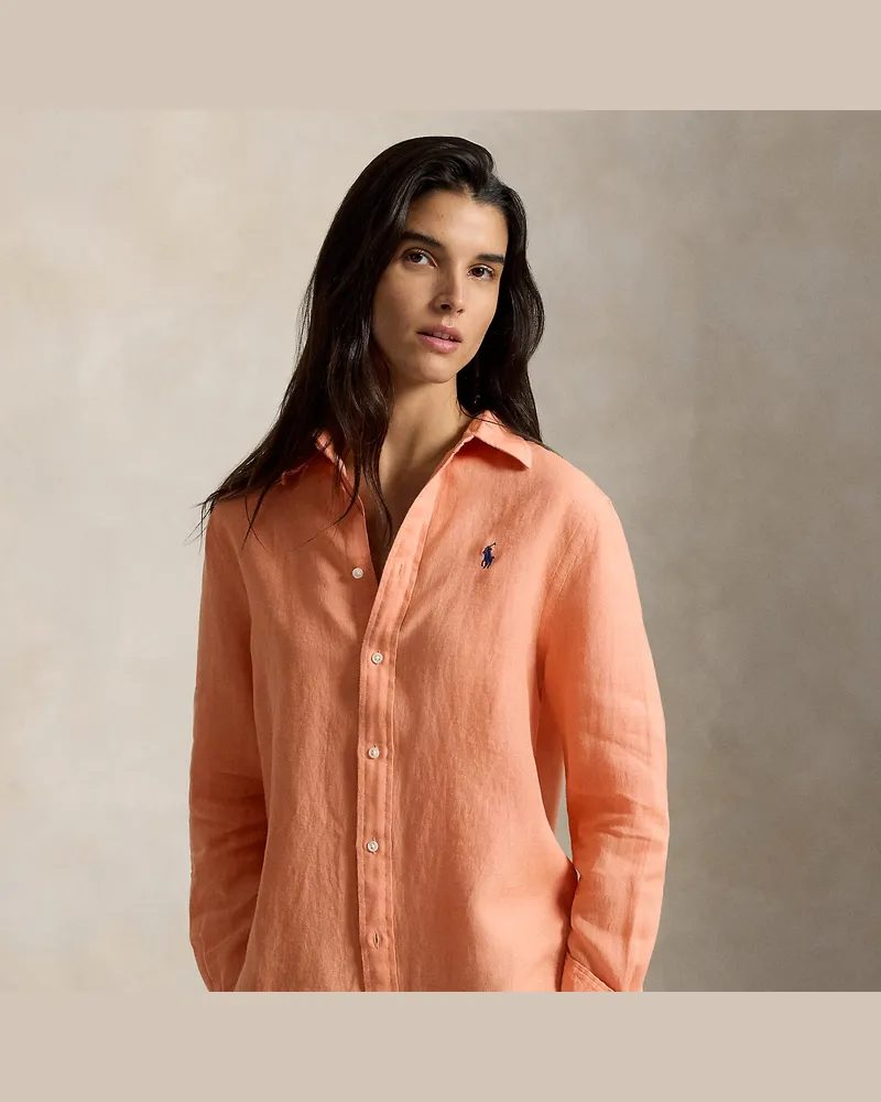 Ralph Lauren Classic-Fit Leinenhemd Pink