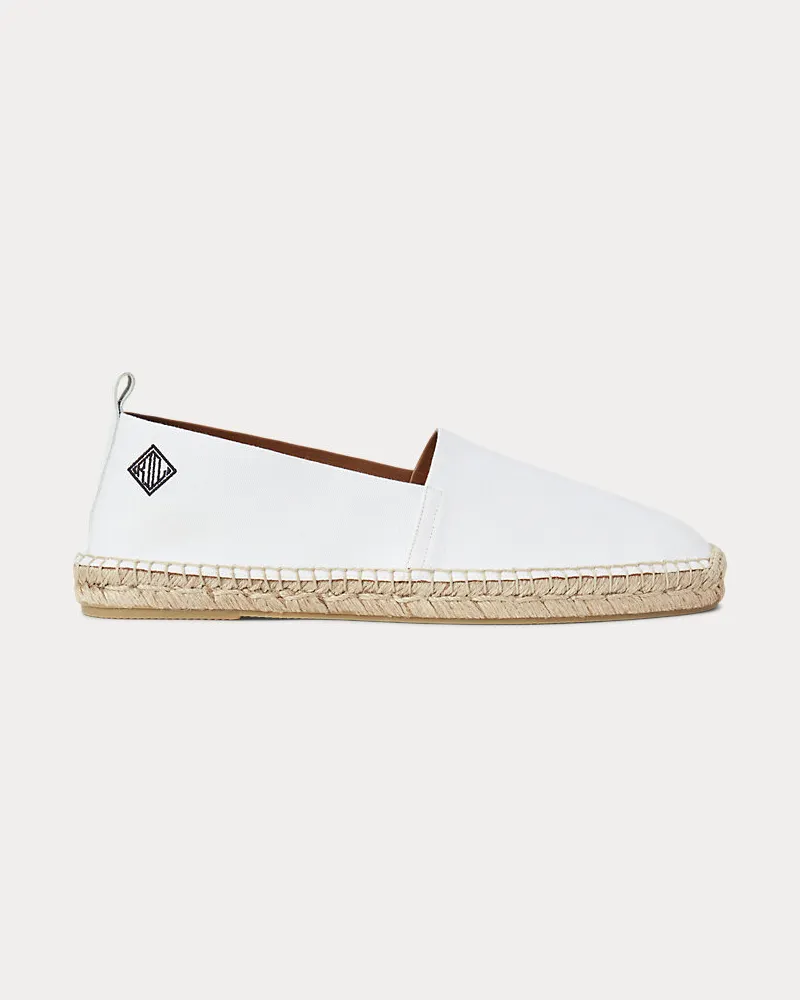 Ralph Lauren Espadrille Bosworth mit Monogramm White
