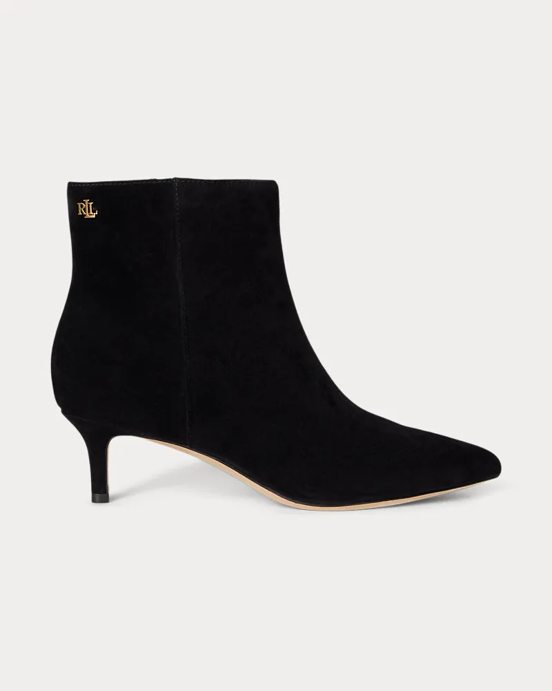 Ralph Lauren Wildleder-Stiefelette McKay mit Absatz Black