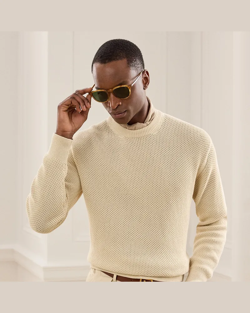 Ralph Lauren Relaxed-Fit Pullover mit Wabenmuster Natural