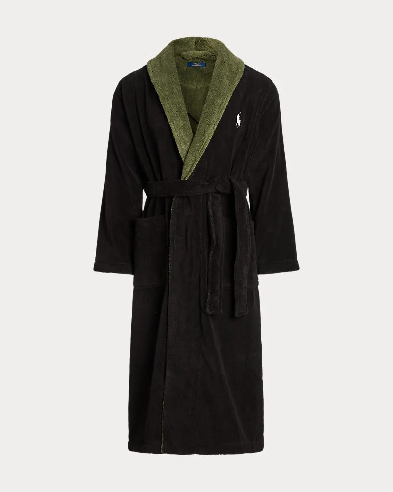Ralph Lauren Frottee-Bademantel Black