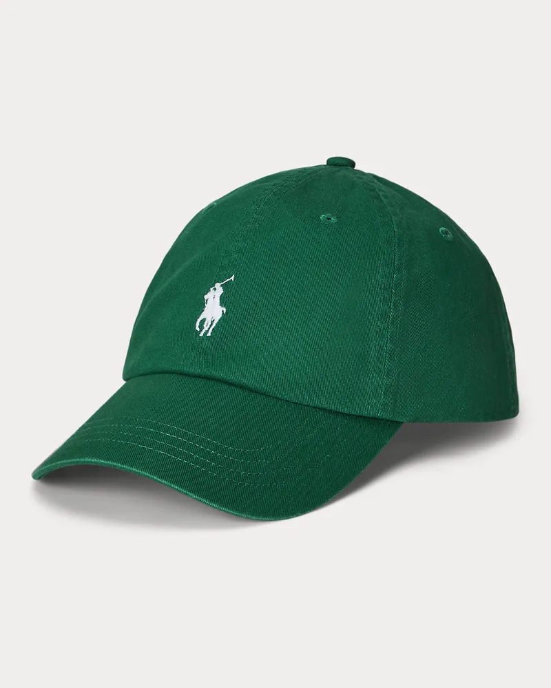 Ralph Lauren Klassische Baumwollchino-Baseballkappe Green