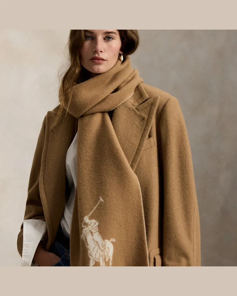 Ralph Lauren Wollschal mit Big Pony Tan