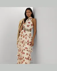 Ralph Lauren Geblümtes Abendkleid aus Georgette Multi