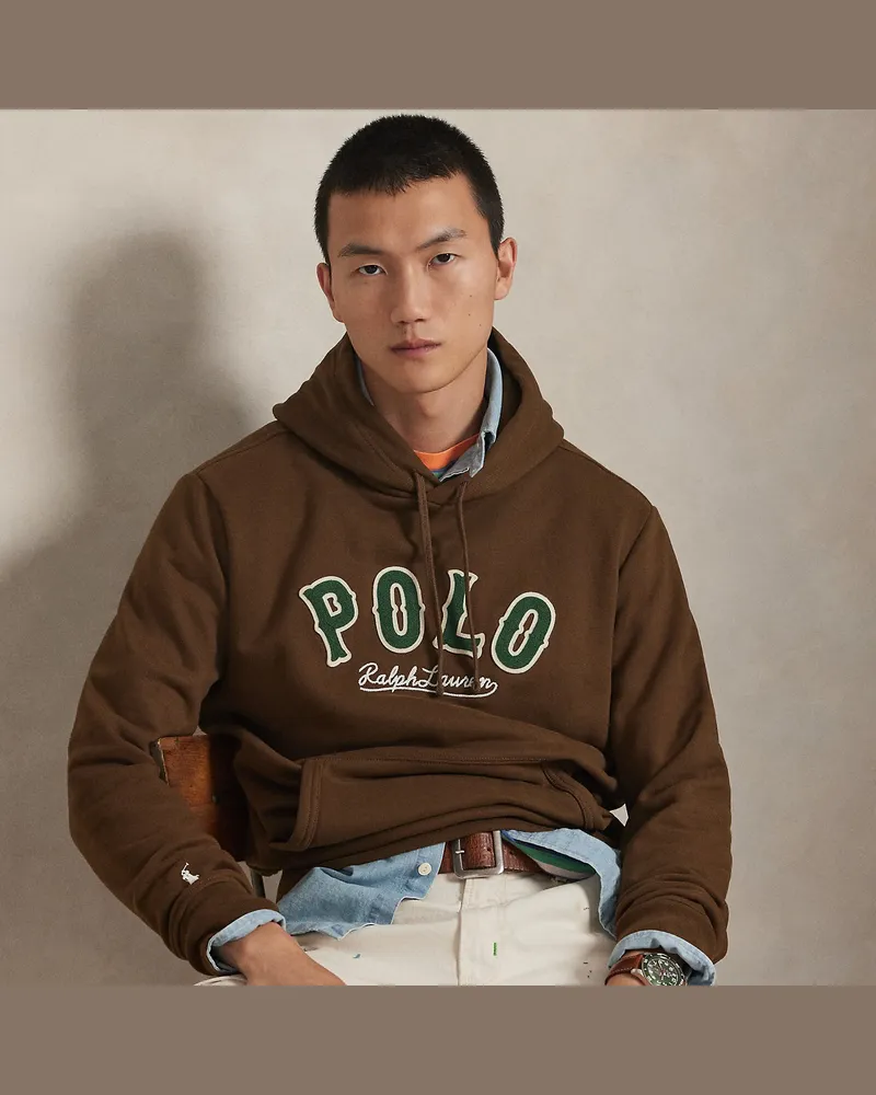 Ralph Lauren Fleece-Kapuzenshirt RL mit Western-Logo Brown