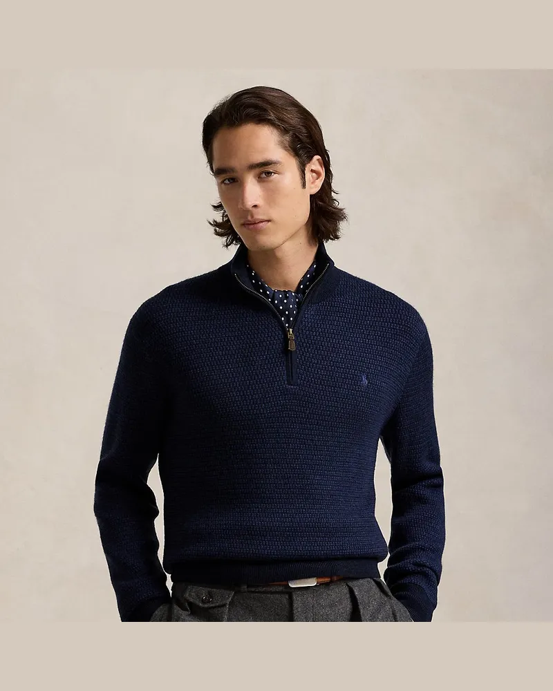 Ralph Lauren Waschbarer Wollpullover Blue