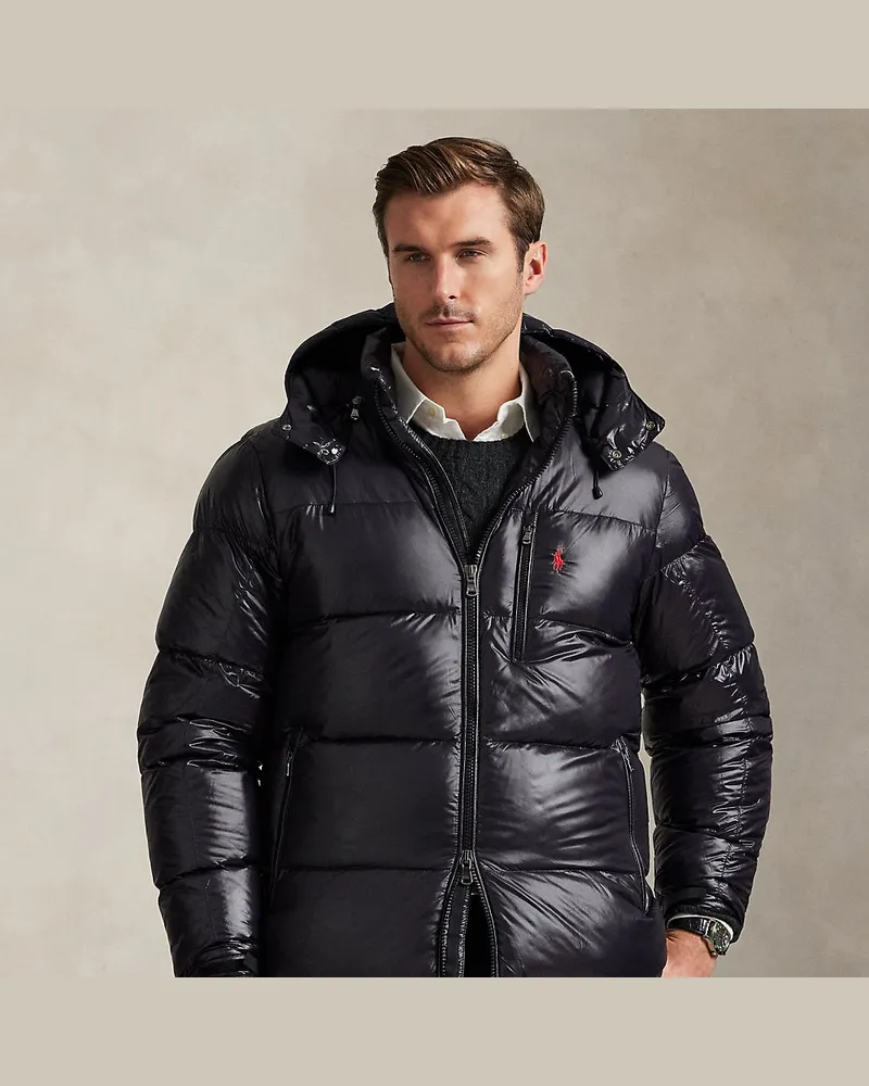 Ralph Lauren Große Größen - Die glänzende Daunenjacke Gorham Black