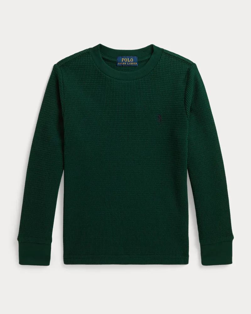 Ralph Lauren Langärmliges Waffelpiqué-T-Shirt Green