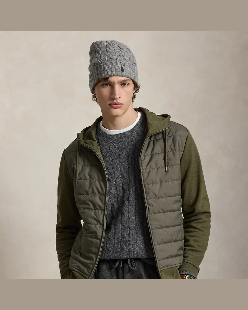 Ralph Lauren Hybrid-Kapuzenjacke mit Reißverschluss Green