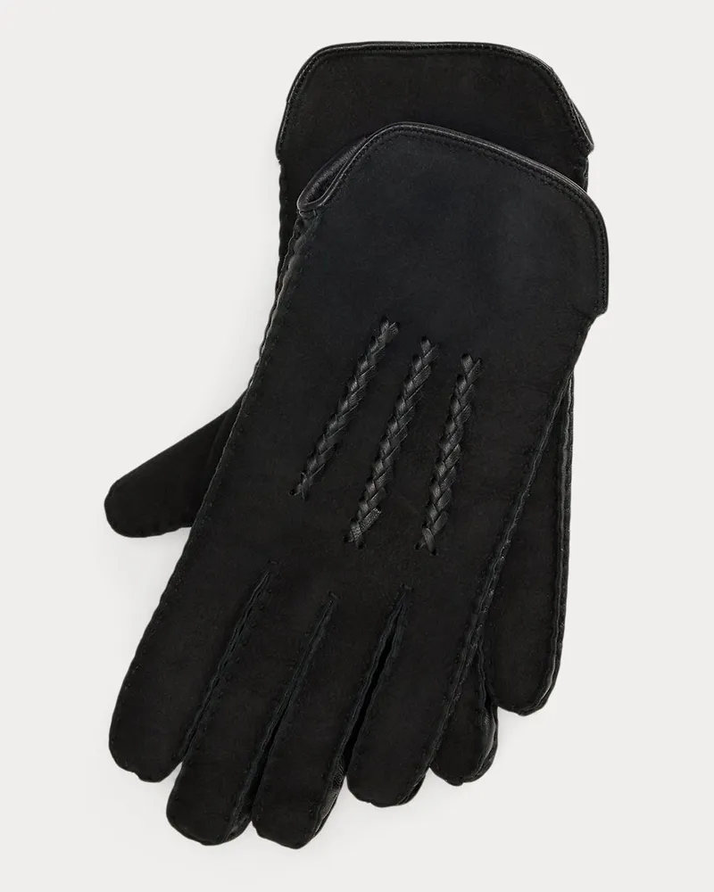 Ralph Lauren Lammfellhandschuhe Black