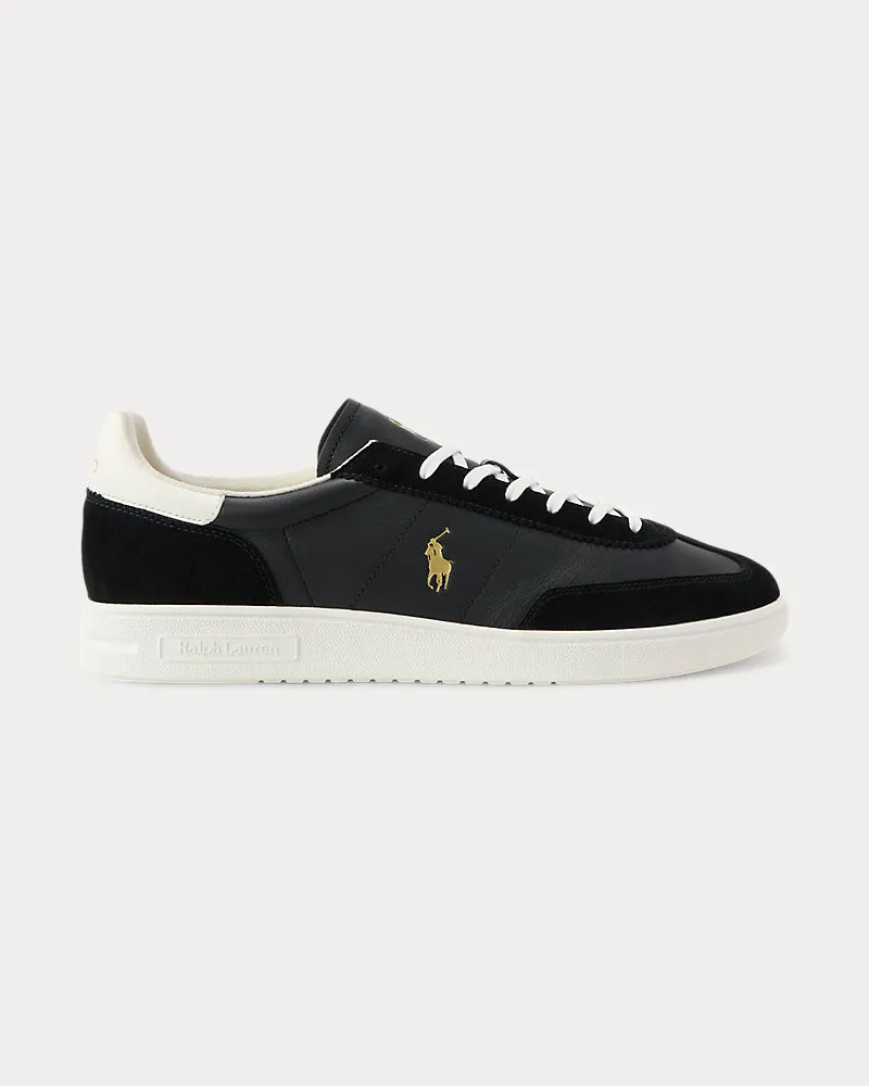 Ralph Lauren Sneaker Bedford aus Leder und Wildleder Black